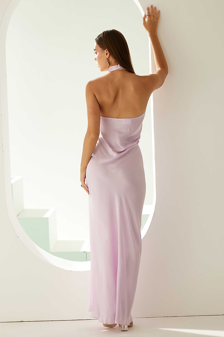 Lilac Modal Halter Maxi Summer Dress by Wear JaJa at Pernia's Pop Up Shop