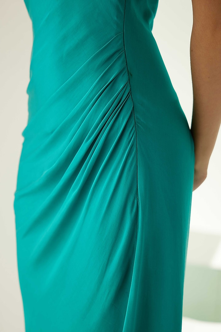 Turquoise Modal Halter Maxi Summer Dress by Wear JaJa at Pernia's Pop Up Shop