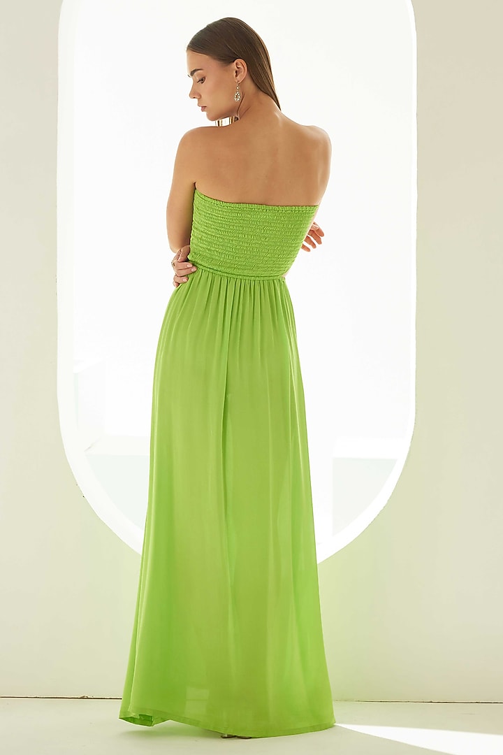 lime green off the shoulder dress Sexy Lime Green Off-shoulder Sweetheart Ruffle Side-slit A-line Long P –  SposaBridal main image 0