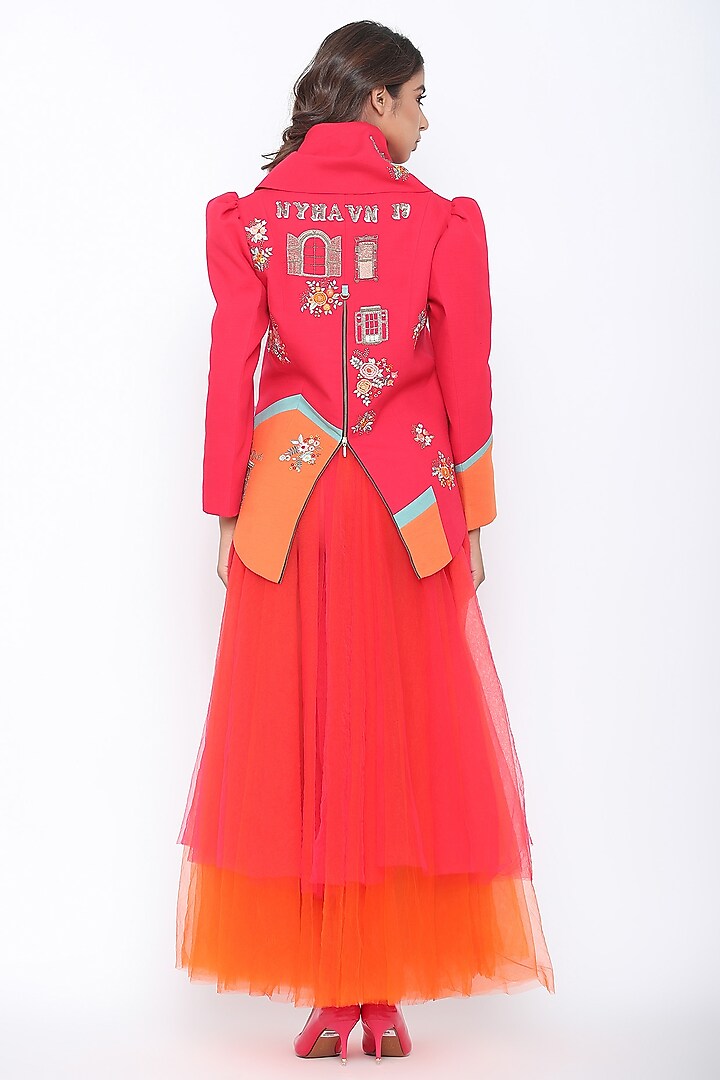 Fuchsia Double Layered Skirt by Jajaabor at Pernia's Pop Up Shop