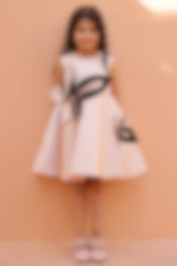 Champagne Luxe Satin Dress For Girls by Janyas Closet at Pernia's Pop Up Shop
