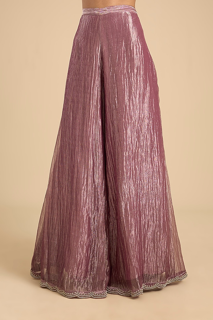 Lavender Tissue Thread Work Bridal Sharara Set by Jaya Rathore at Pernia's Pop Up Shop