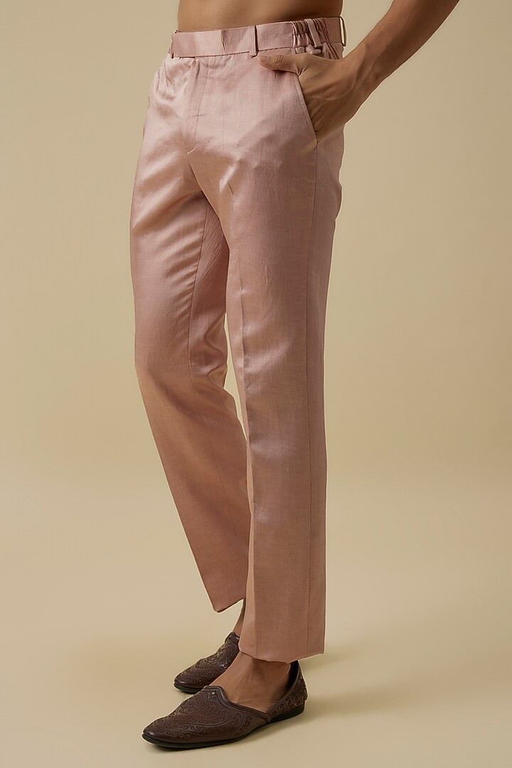 Pink Lucknowi Wedding Indowestern Set by Jayesh and Kaajal Shah Men at Pernia's Pop Up Shop