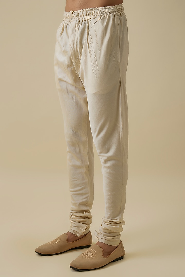 Beige Lucknowi Groom Sherwani Set by Jayesh and Kaajal Shah Men at Pernia's Pop Up Shop
