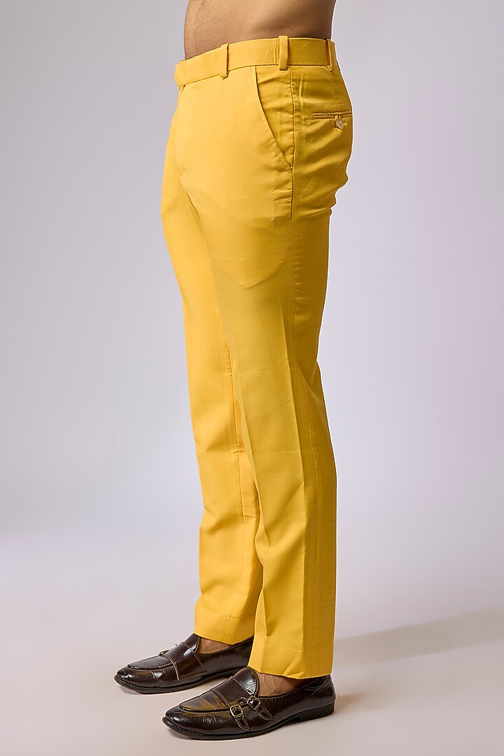 Yellow Silk Bomber Jacket Set by Jayesh and Kaajal Shah Men at Pernia's Pop Up Shop
