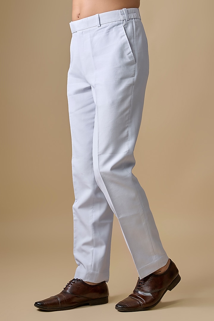 Sky Blue Silk Jacket Set by Jayesh and Kaajal Shah Men at Pernia's Pop Up Shop