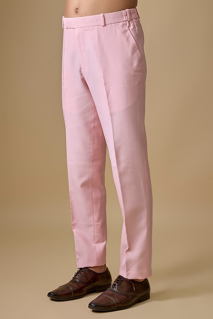 Pink Silk Jacket Set by Jayesh and Kaajal Shah Men at Pernia's Pop Up Shop