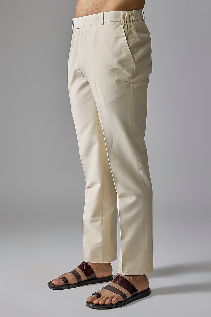 Light Olive Silk Kurta Set by Jayesh and Kaajal Shah Men at Pernia's Pop Up Shop