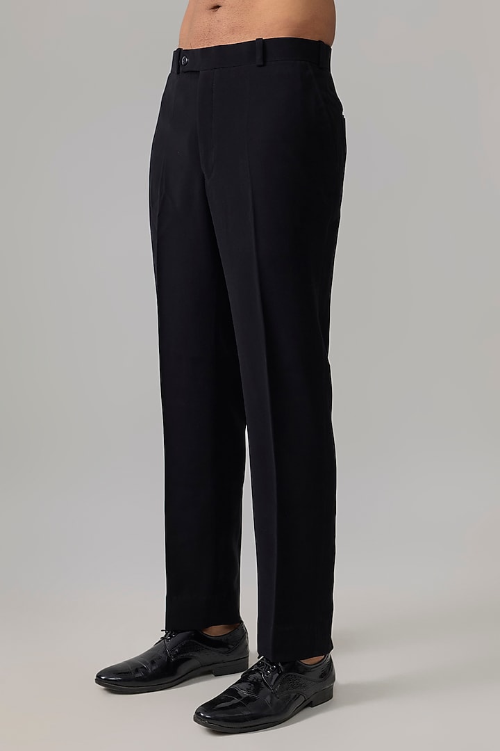 Black Suiting Tuxedo Set by Jayesh and Kaajal Shah Men at Pernia's Pop Up Shop