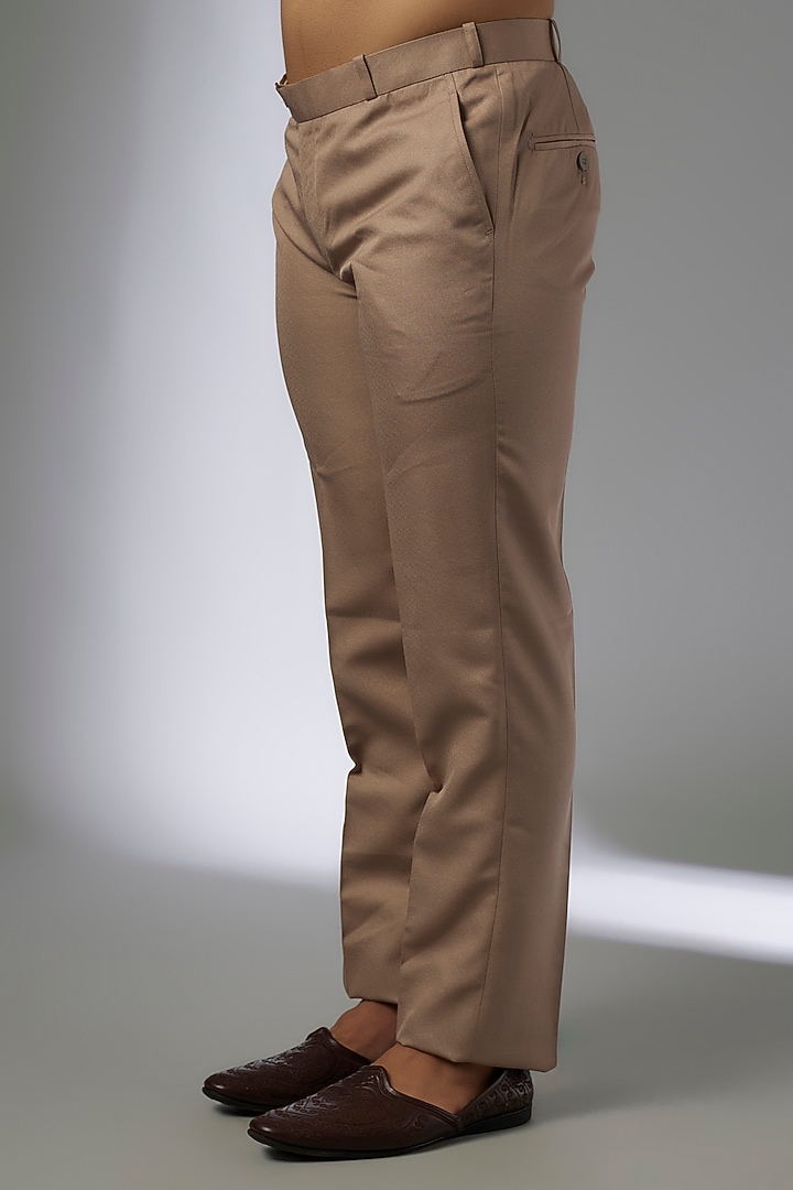 Beige Polyester Indo-Western Set by Jayesh and Kaajal Shah Men at Pernia's Pop Up Shop