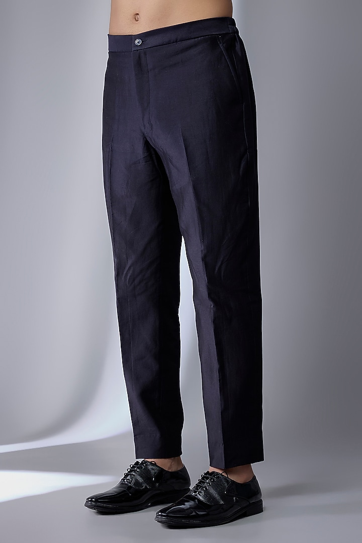 Black Silk Jacket Set by Jayesh and Kaajal Shah Men at Pernia's Pop Up Shop