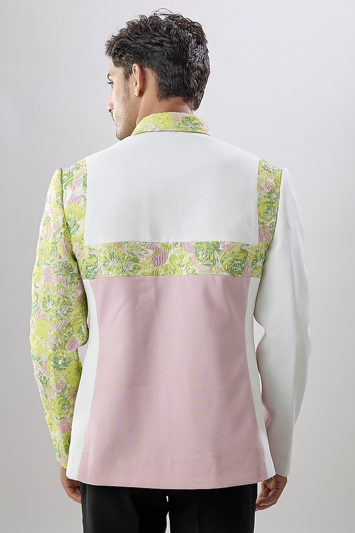 Lime Cotton Jacket by Jayesh and Kaajal Shah Men at Pernia's Pop Up Shop