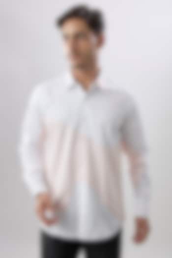 White Cotton Party Wear Shirt by Jayesh and Kaajal Shah Men at Pernia's Pop Up Shop