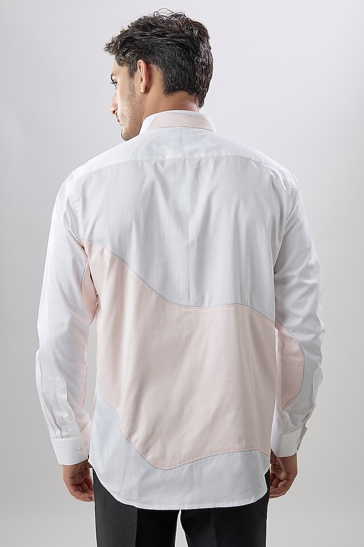 White Cotton Party Wear Shirt by Jayesh and Kaajal Shah Men at Pernia's Pop Up Shop