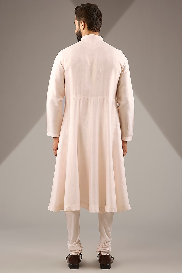 Gold Raw Silk Groom Sherwani Set by Jayesh and Kaajal Shah Men at Pernia's Pop Up Shop