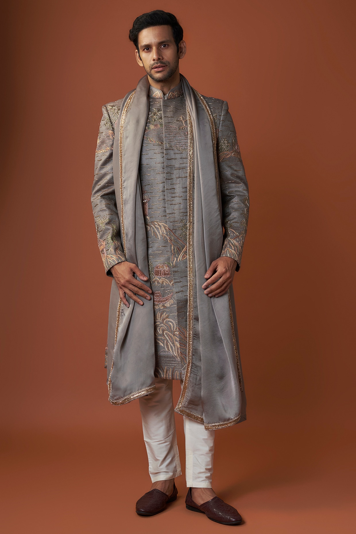 Buy nehru sherwani for men Online from Indian Designers 2024