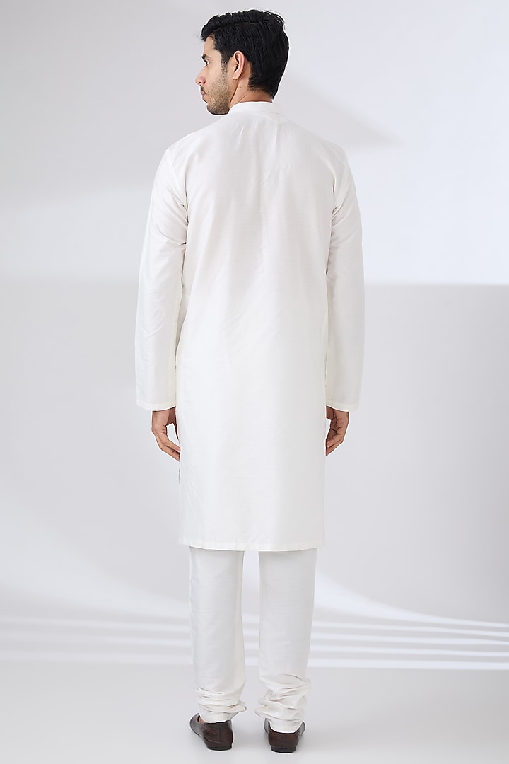Grey Raw Silk Groom Sherwani Set by Jayesh and Kaajal Shah Men at Pernia's Pop Up Shop