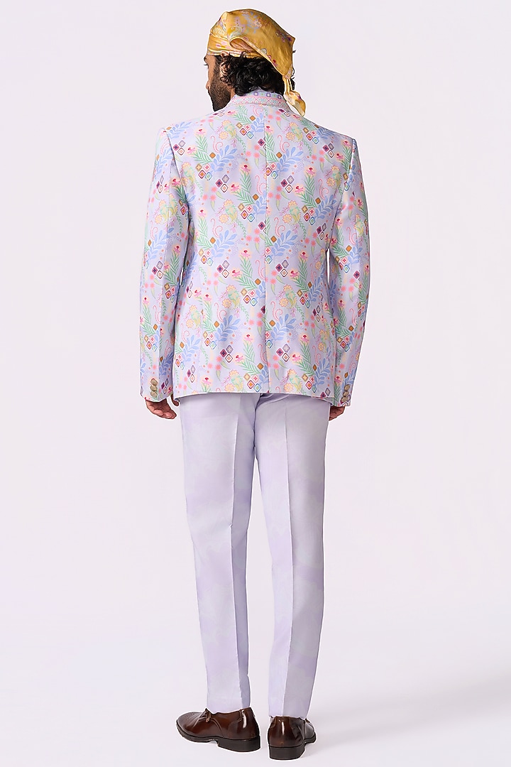 Lilac Silk Suit Set by Jayesh and Kaajal Shah Men at Pernia's Pop Up Shop