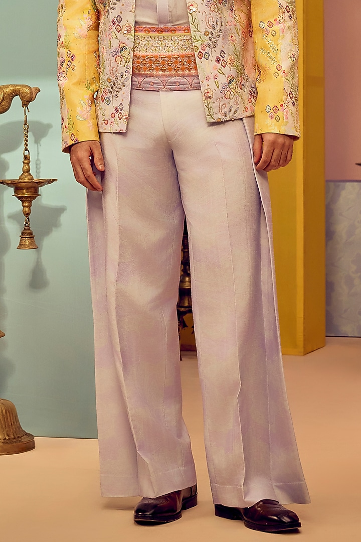 Multi-Colored Silk Bomber Jacket Set by Jayesh and Kaajal Shah Men at Pernia's Pop Up Shop