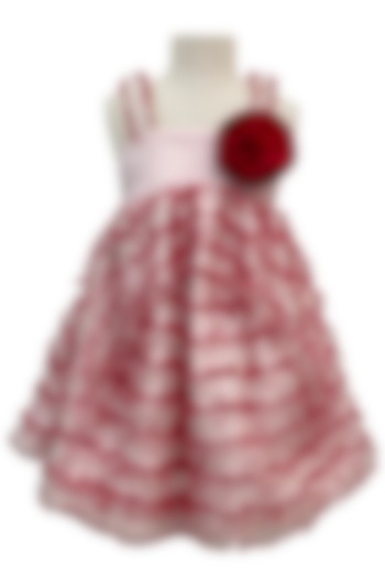 Pink Tulle Ruffled Dress For Girls by Jasmine and Alaia