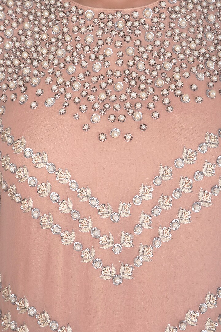 Peach Embroidered Wedding Sharara Set by J by Jannat at Pernia's Pop Up Shop