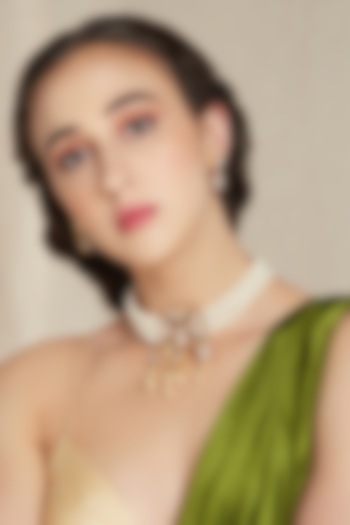 Gold Finish Layered Necklace Set by Joules By Radhika at Pernia's Pop Up Shop