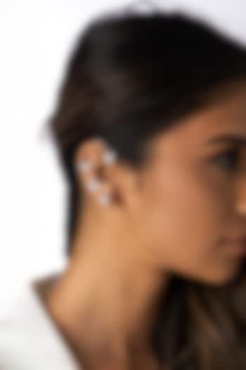 Silver Finish Brass Butterfly Earcuffs by Joules By Radhika at Pernia's Pop Up Shop