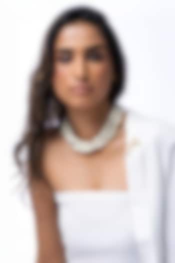 White Pearl Layered Necklace by Joules By Radhika at Pernia's Pop Up Shop
