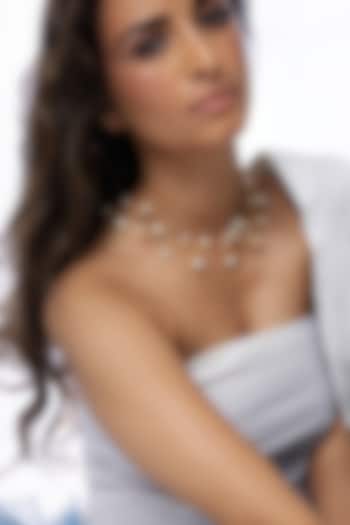 Gold Plated Pearl Branch Necklace by Joules By Radhika at Pernia's Pop Up Shop