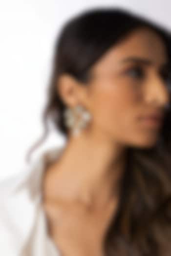 Gold Plated Geometric Stone Dangler Earrings by Joules By Radhika at Pernia's Pop Up Shop