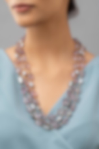 Gold Finish Crystals Necklace by Joules By Radhika at Pernia's Pop Up Shop