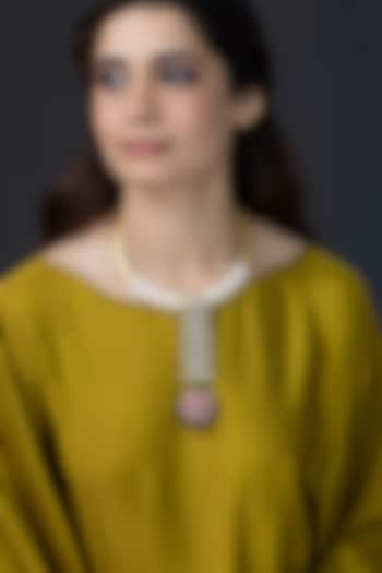 Gold Finish Brass Necklace by Joules By Radhika at Pernia's Pop Up Shop