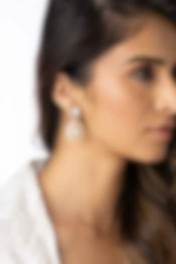 Gold Finish Uncut Stone Dangler Earrings by Joules By Radhika at Pernia's Pop Up Shop