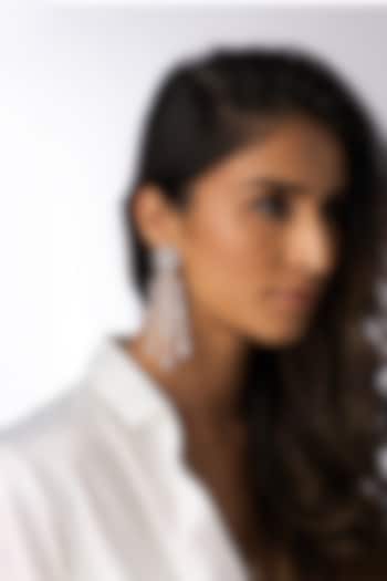 Gold Finish Brass Dangler Earrings by Joules By Radhika at Pernia's Pop Up Shop