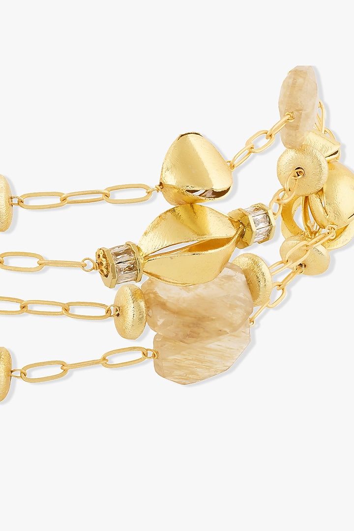 Gold Finish Maelis Choker Necklace by Joules By Radhika at Pernia's Pop Up Shop