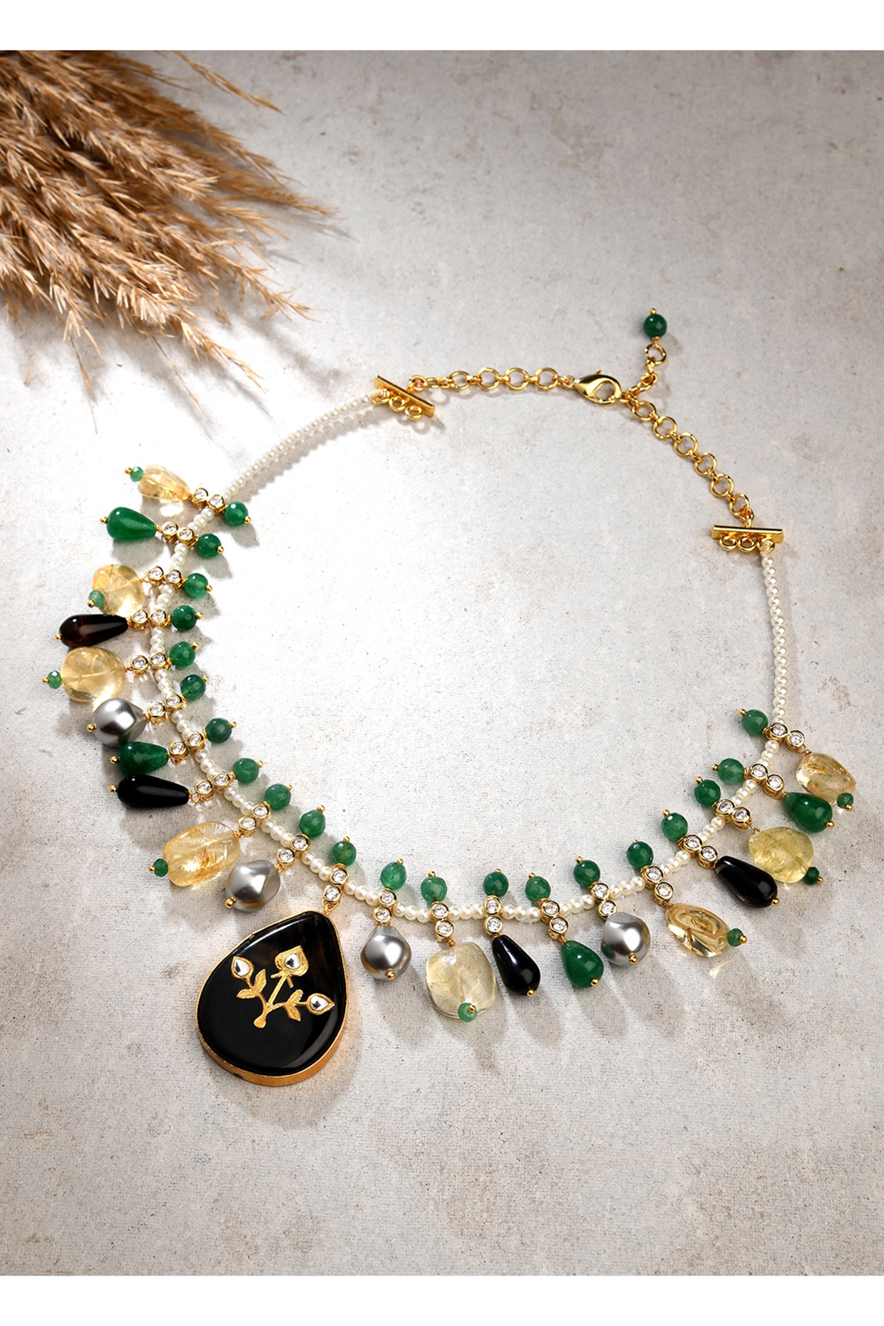 Multi Colour Stone Necklace at Rs 1390.00 | Kaichoondi | Alappuzha| ID:  25122214762