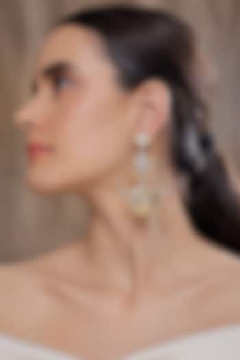 Gold Finish Dangler Earrings by Joules By Radhika at Pernia's Pop Up Shop