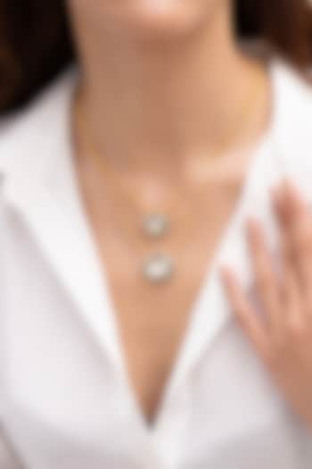 Gold Finish Motif Pendant Necklace by Joules By Radhika at Pernia's Pop Up Shop