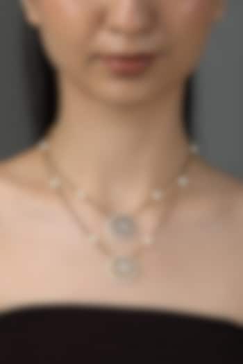 Gold Finish Brass Myvra Long Necklace by Joules By Radhika at Pernia's Pop Up Shop