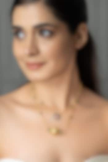 Gold Finish Brass Sivana Long Necklace by Joules By Radhika at Pernia's Pop Up Shop