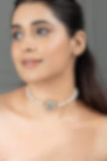 Gold Finish Brass Kavya Choker Necklace by Joules By Radhika at Pernia's Pop Up Shop