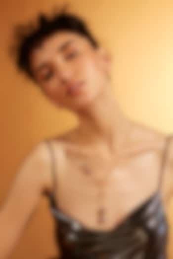 Micron Gold Finish Pearl Pendant Necklace by Joules By Radhika at Pernia's Pop Up Shop