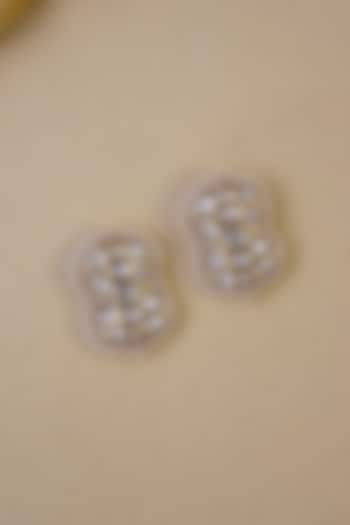 Gold Finish Stud Earrings by Joules By Radhika at Pernia's Pop Up Shop