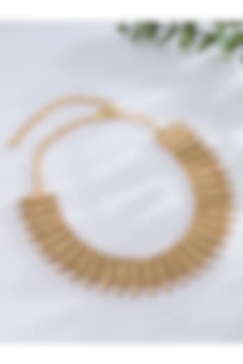 Gold Finish Embellished Necklace by Joules By Radhika at Pernia's Pop Up Shop