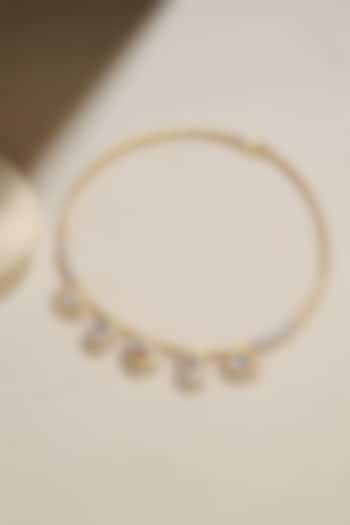 Gold Finish Pearl Necklace by Joules By Radhika at Pernia's Pop Up Shop