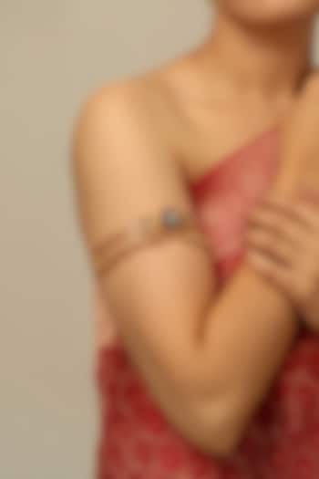 Gold Finish Brass Mehira Armlet by Joules By Radhika at Pernia's Pop Up Shop