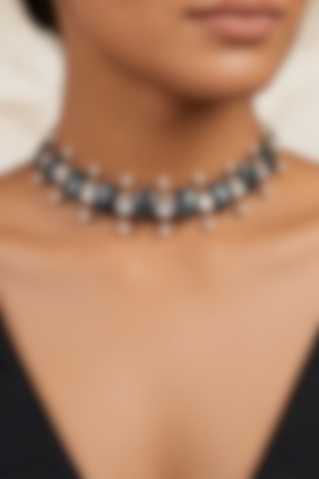 Gold Finish Brass Ravisha Choker Necklace by Joules By Radhika at Pernia's Pop Up Shop