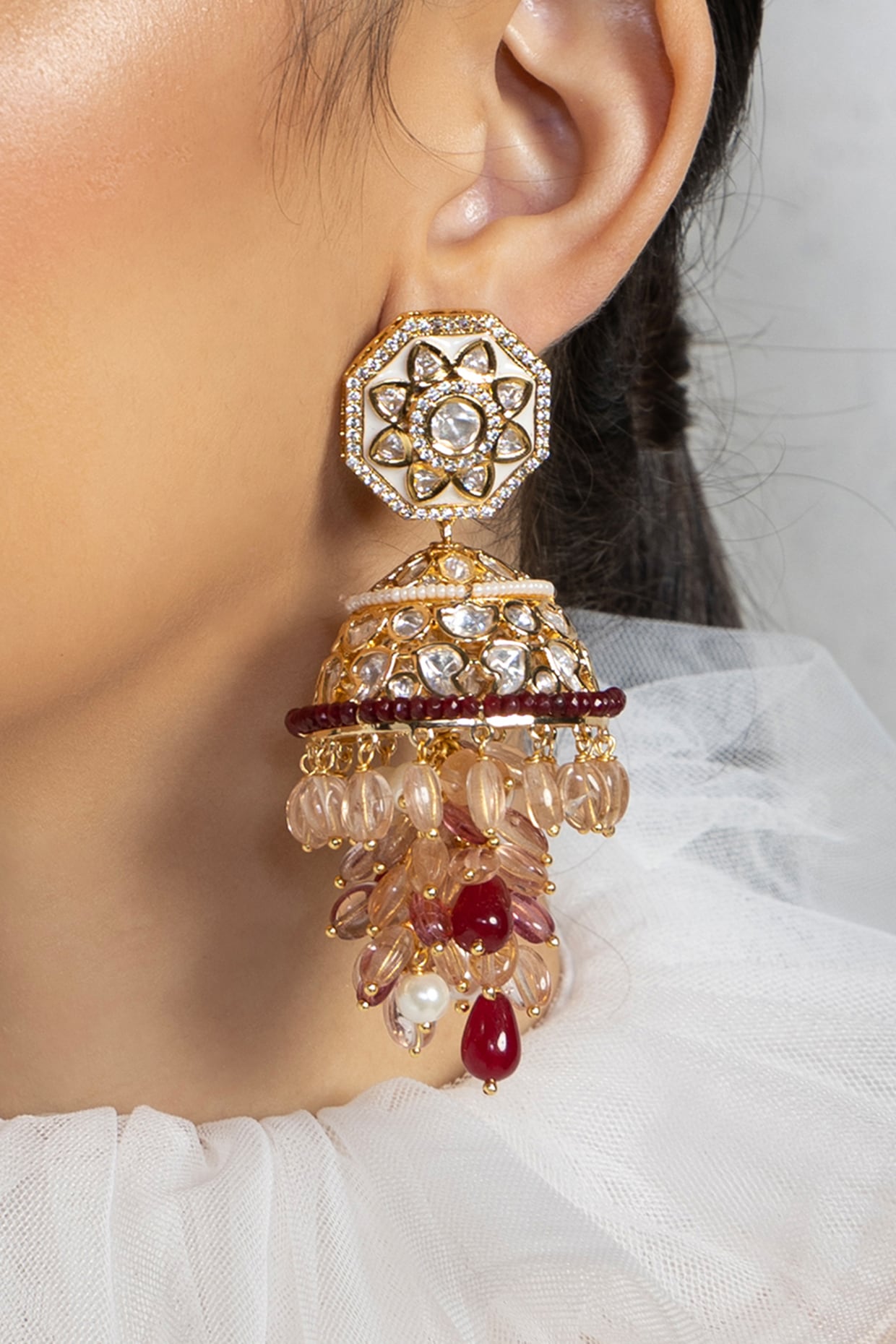 Wholesaler of Beautiful gold jhumka earrings | Jewelxy - 221999