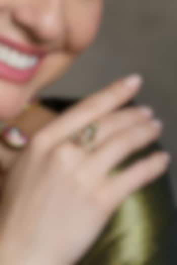 Yellow Gold Finish Adjustable Temple Ring by Joules By Radhika at Pernia's Pop Up Shop