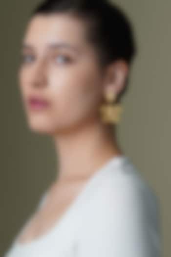 Yellow Gold Finish Butterfly Drop Earrings by Joules By Radhika at Pernia's Pop Up Shop